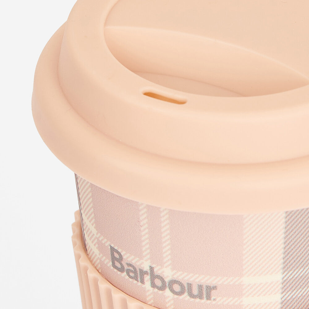 Barbour TRAVEL MUG & BEANIE Gift Set Womens Pink/Grey