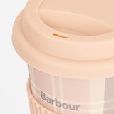 Barbour TRAVEL MUG & BEANIE Gift Set Womens Pink/Grey