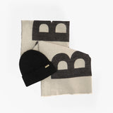 Barbour PENDLE BEANIE & MILLA SCARF Gift Set Womens Black/Jasmine