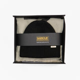 Barbour PENDLE BEANIE & MILLA SCARF Gift Set Womens Black/Jasmine