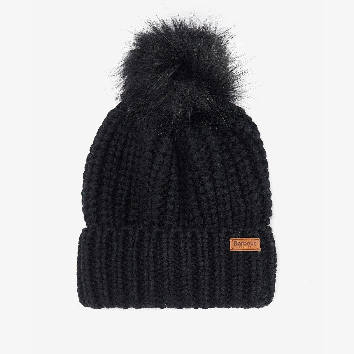 Barbour SALTBURN Womens Pom-Pom Beanie Black
