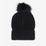 Barbour SALTBURN Womens Pom-Pom Beanie Black