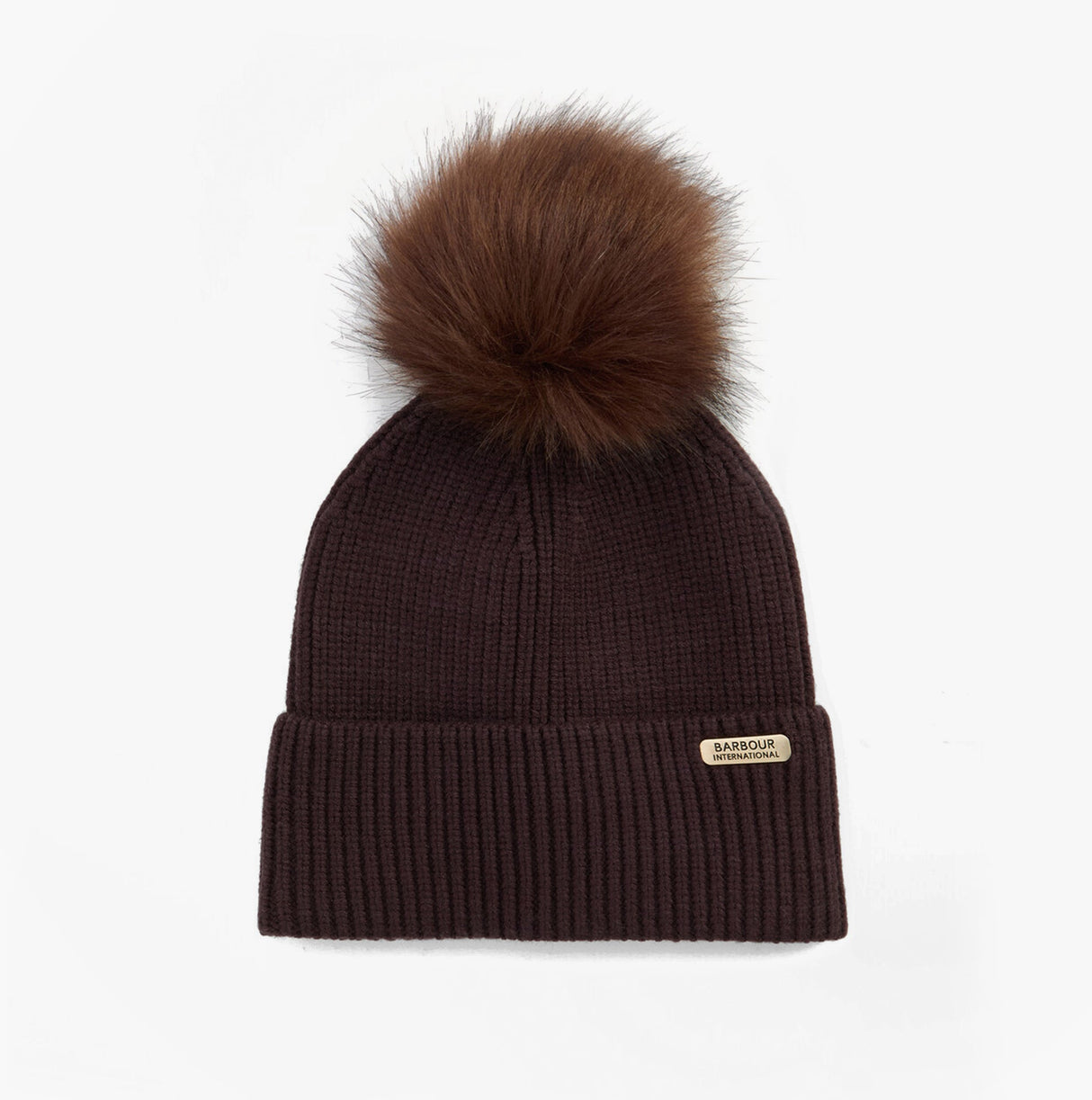 Barbour MALLORY POM Womens Beanie Chocolate