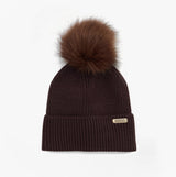Barbour MALLORY POM Womens Beanie Chocolate