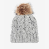 Barbour PENSHAW Womens Pom-Pom Beanie Grey