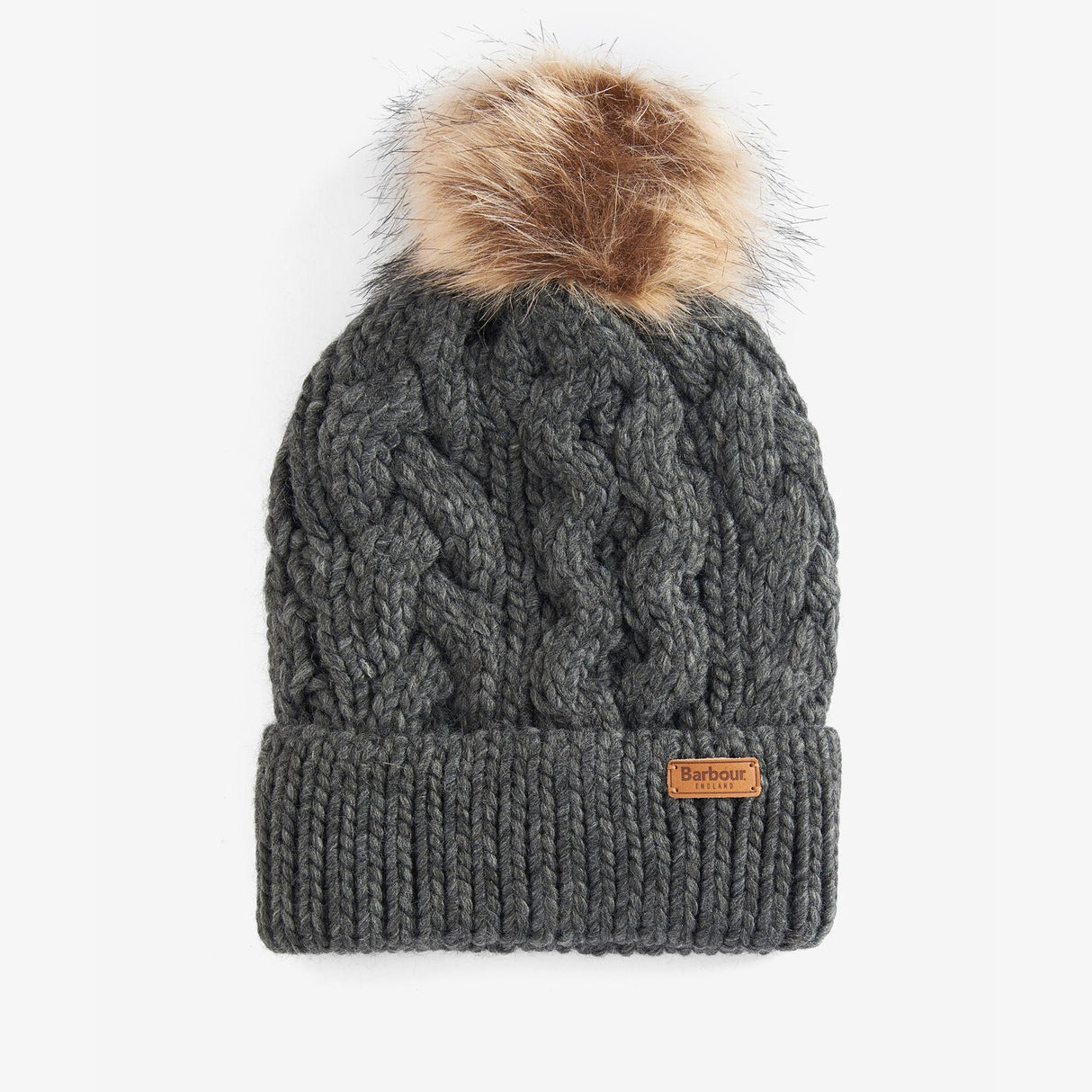 Barbour PENSHAW Womens Pom-Pom Beanie Charcoal