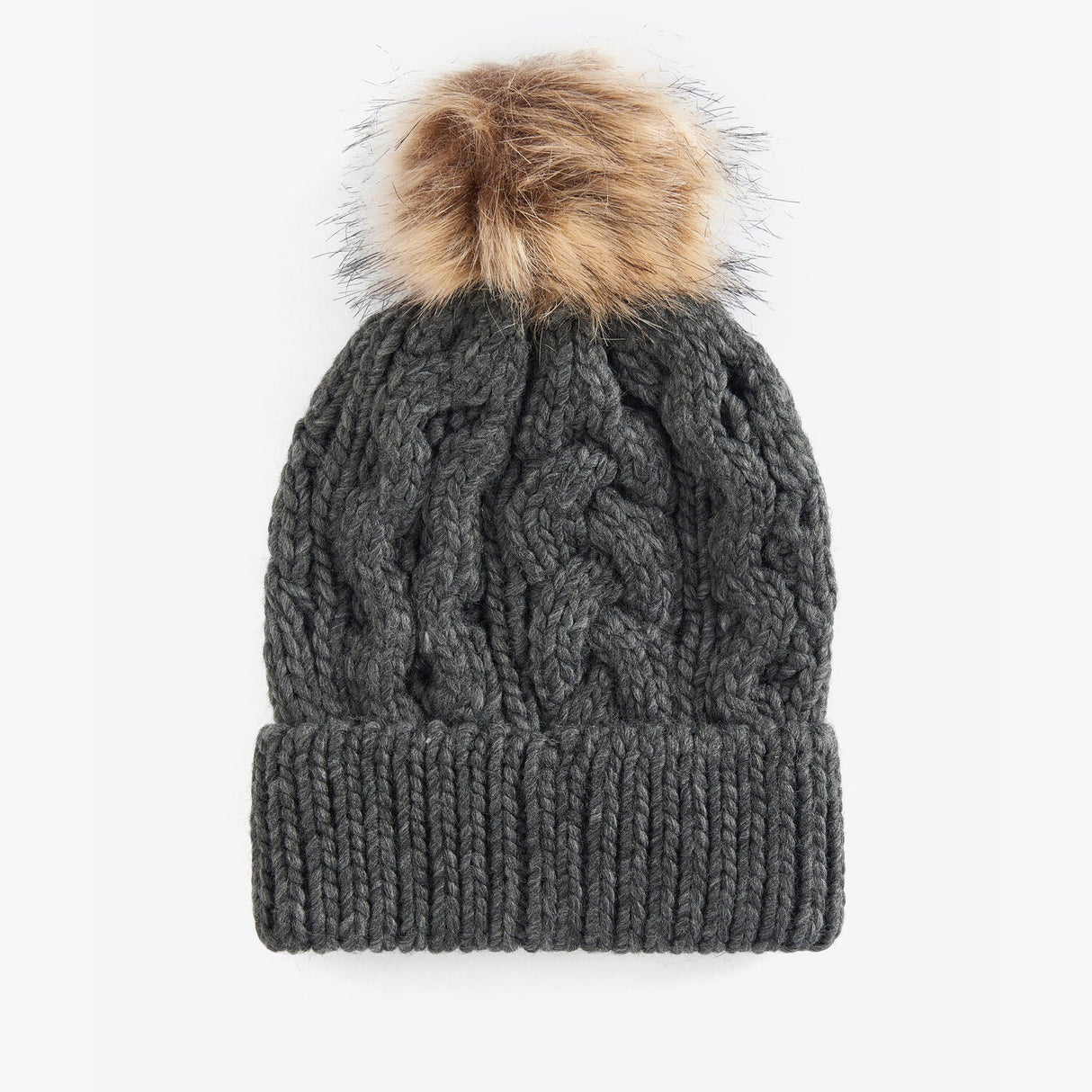 Barbour PENSHAW Womens Pom-Pom Beanie Charcoal