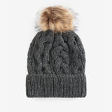 Barbour PENSHAW Womens Pom-Pom Beanie Charcoal