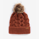 Barbour PENSHAW Womens Pom-Pom Beanie Warm Ginger