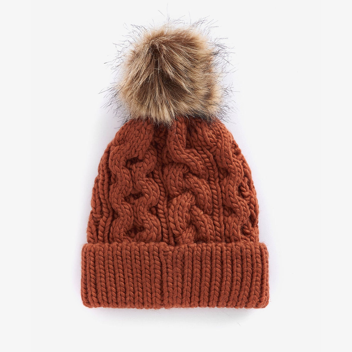 Barbour PENSHAW Womens Pom-Pom Beanie Warm Ginger