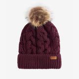 Barbour PENSHAW Womens Pom-Pom Beanie Bordeaux