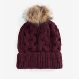 Barbour PENSHAW Womens Pom-Pom Beanie Bordeaux