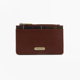 Barbour ALDER LEATHER Card Holder Womens Brown/Classic