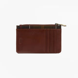 Barbour ALDER LEATHER Card Holder Womens Brown/Classic