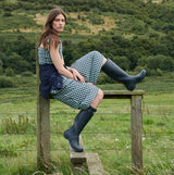 Barbour BEDE Womens Tall Wellington Boots Navy