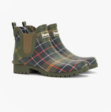 Barbour WILTON Womens Ankle Wellington Boots Classic Tartan