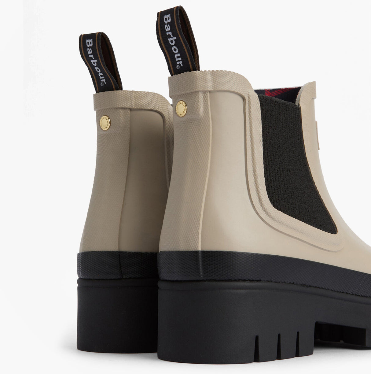 Barbour HALTON Womens Chelsea Wellies Light Sand/Black