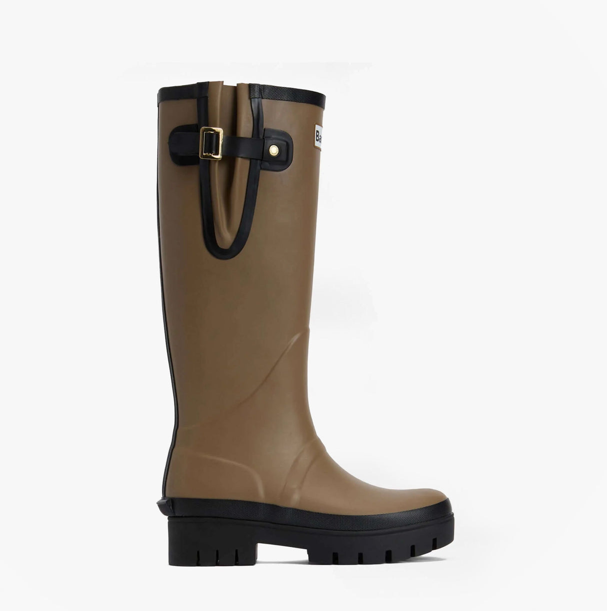 Barbour LEIGHTON Womens Tall Wellies Military Brown/Black