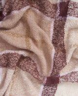 Barbour TARTAN BOUCLE Scarf Womens Muted Cabernet