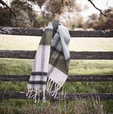 Barbour ISLA TARTAN BOUCLE Scarf Womens Soft Mint