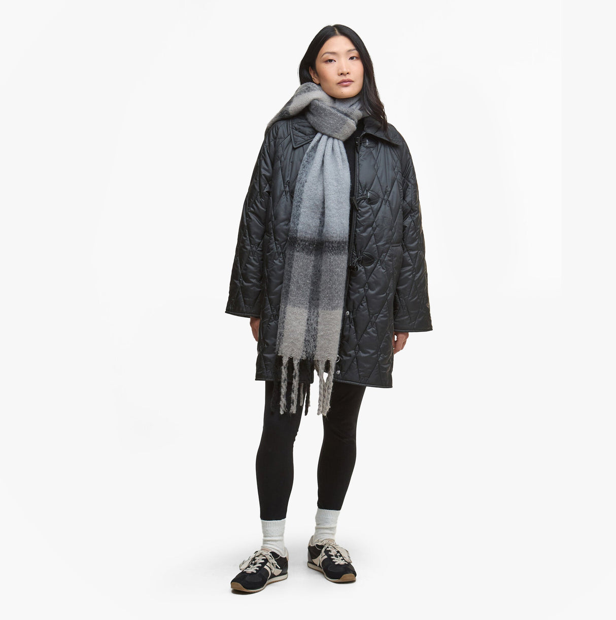 Barbour ISLA TARTAN BOUCLE Womens Winter Monochrome Tartan