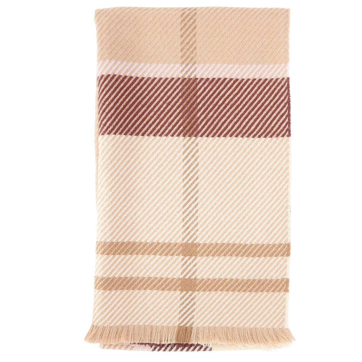 Barbour BLAIR Womens Tartan Scarf Muted Cabernet