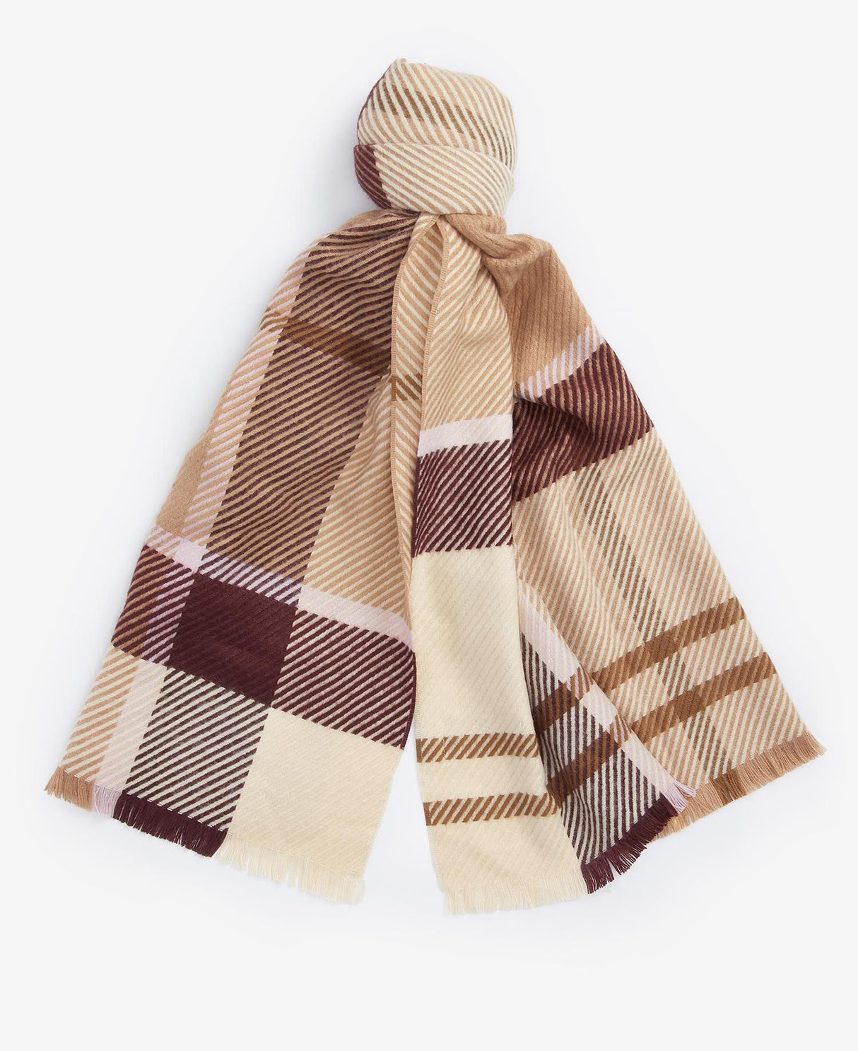 Barbour BLAIR Womens Tartan Scarf Muted Cabernet