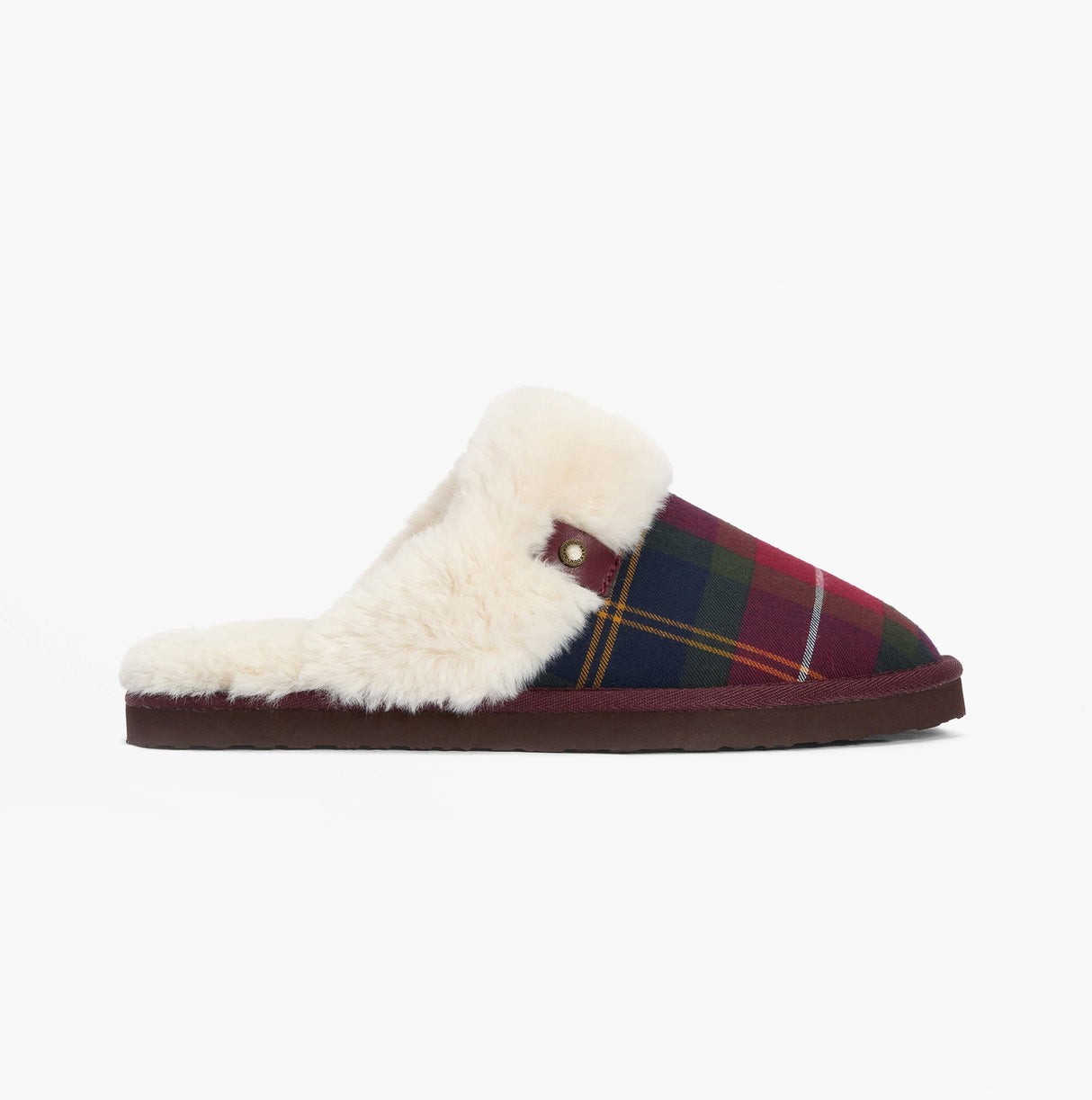 Barbour CLAUDIA Womens Mule Slippers Winterberry Tartan