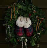 Barbour CLAUDIA Womens Mule Slippers Winterberry Tartan