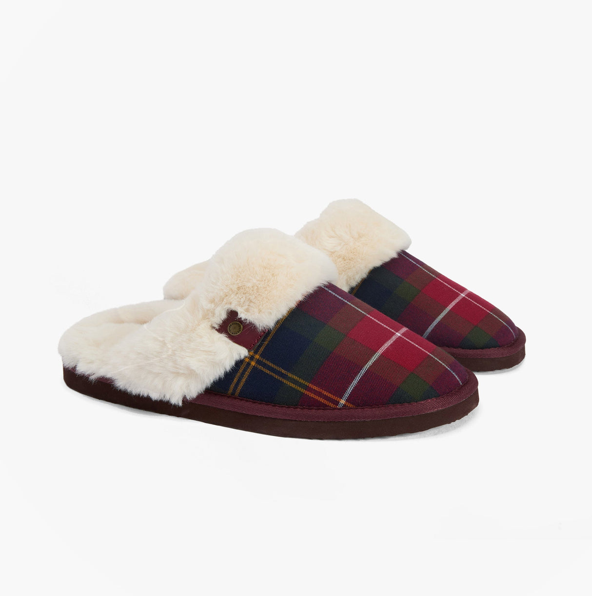 Barbour CLAUDIA Womens Mule Slippers Winterberry Tartan