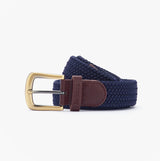 Barbour STRETCH WEBBING Mens Leather Belt Navy