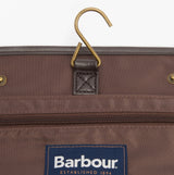 Barbour WAXED HANGING Mens Washbag Olive/Beacon