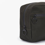 Barbour FIELD CANVAS HANGING Mens Washbag Olive/Black