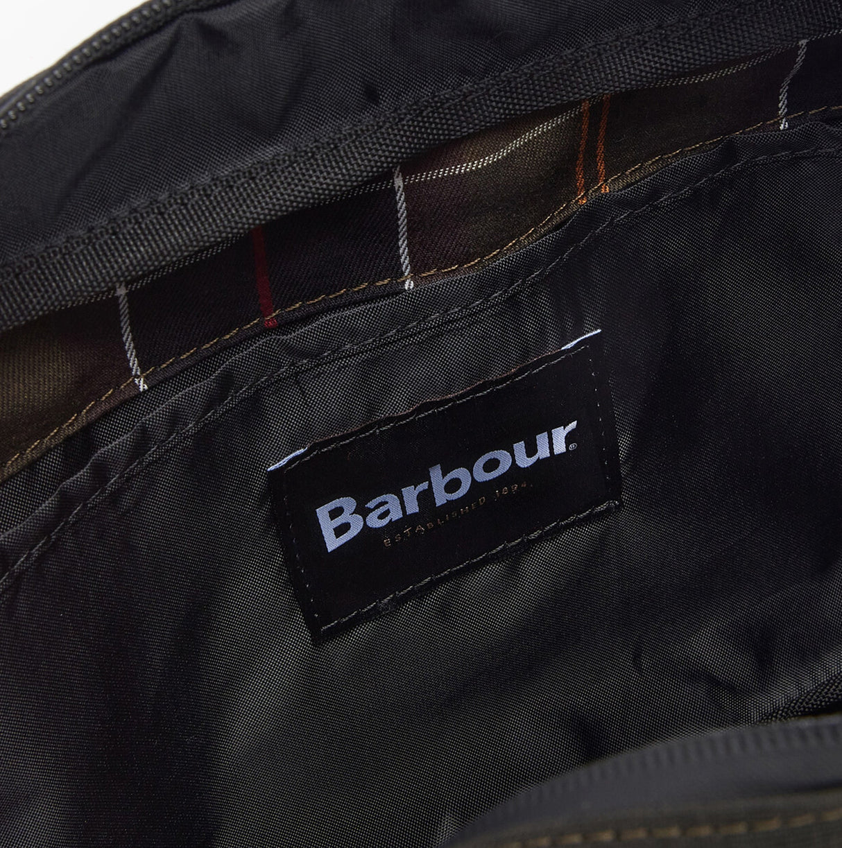 Barbour FIELD CANVAS HANGING Mens Washbag Olive/Black