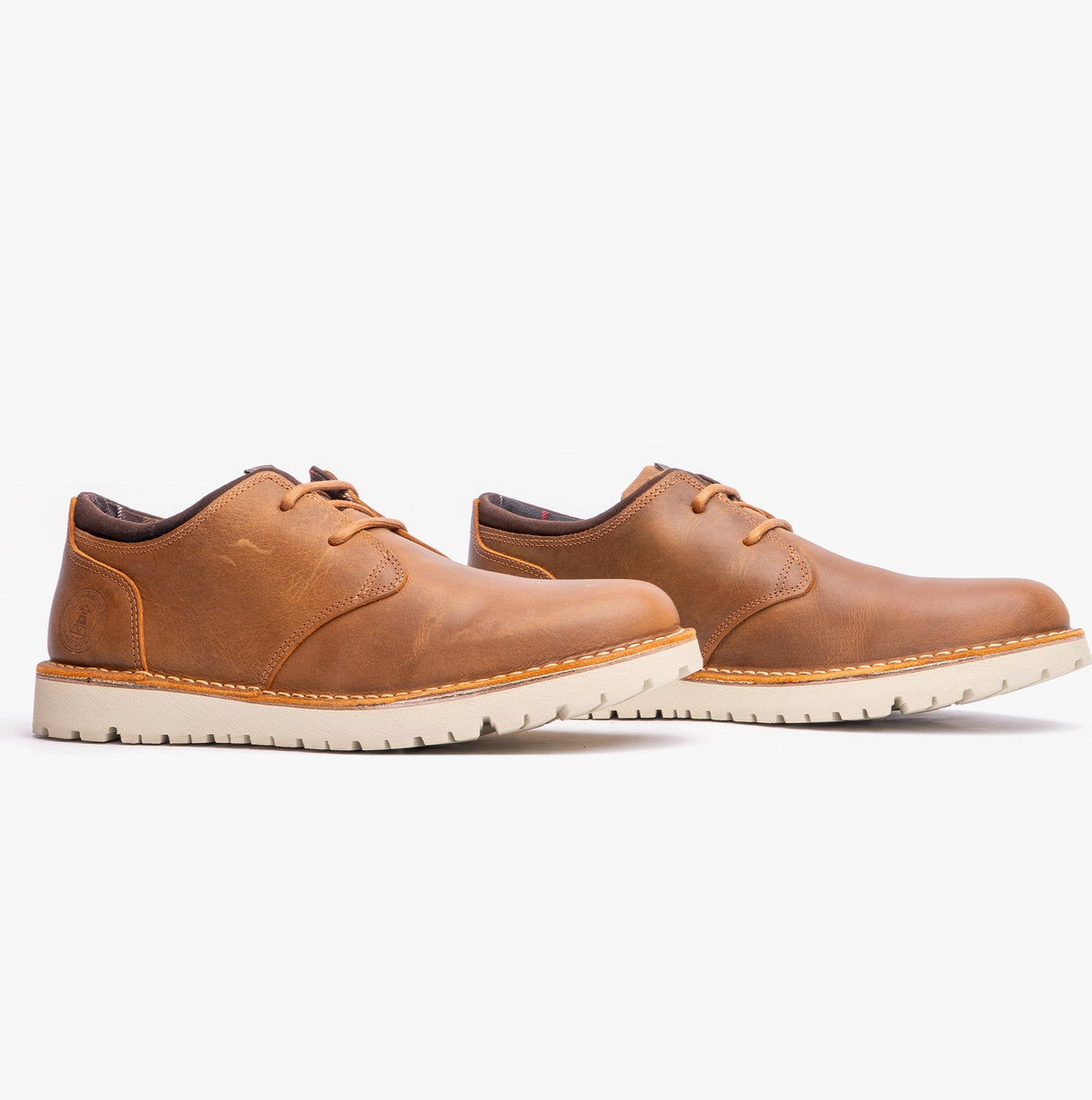 Barbour ACER Mens Derby Shoes Cognac