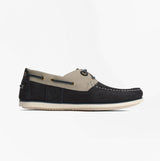 Barbour WAKE Mens Boat Shoes Navy/Putty