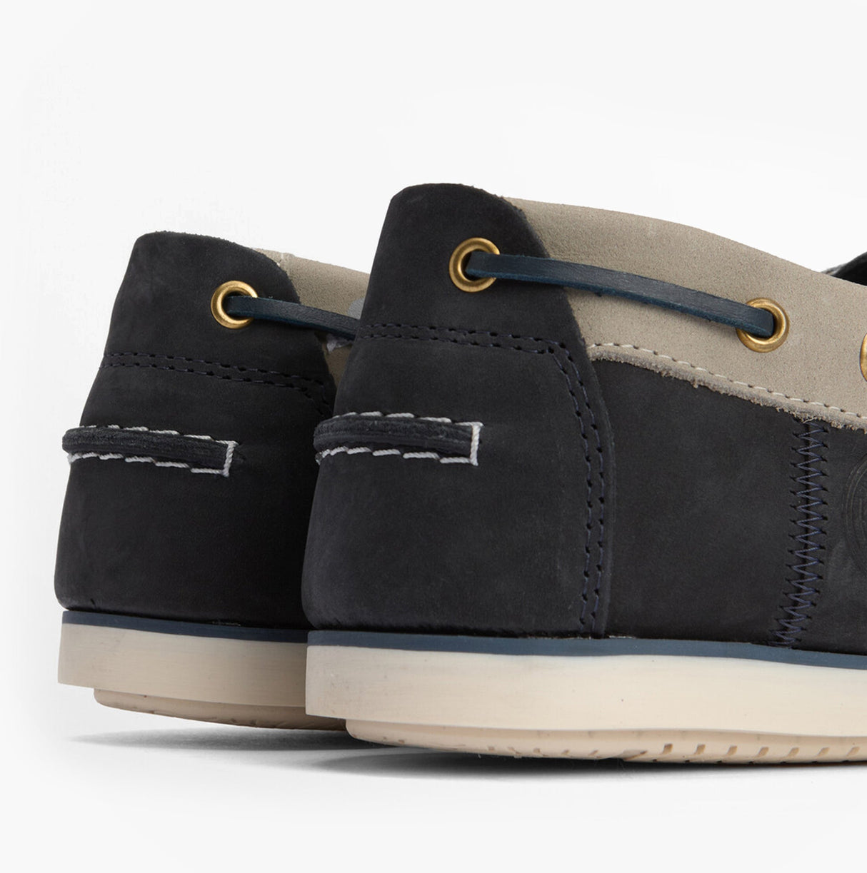 Barbour WAKE Mens Boat Shoes Navy/Putty