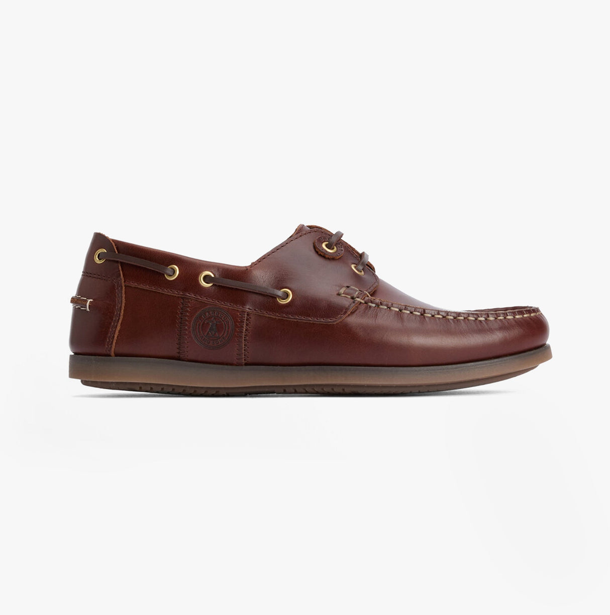 Barbour WAKE Mens Boat Shoes Mahogany