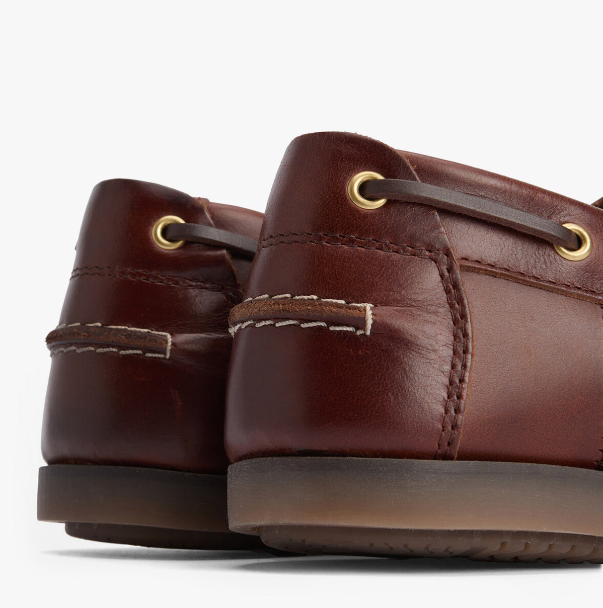 Barbour WAKE Mens Boat Shoes Mahogany