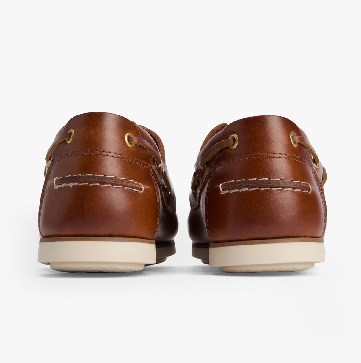 Barbour WAKE Mens Boat Shoes Cognac