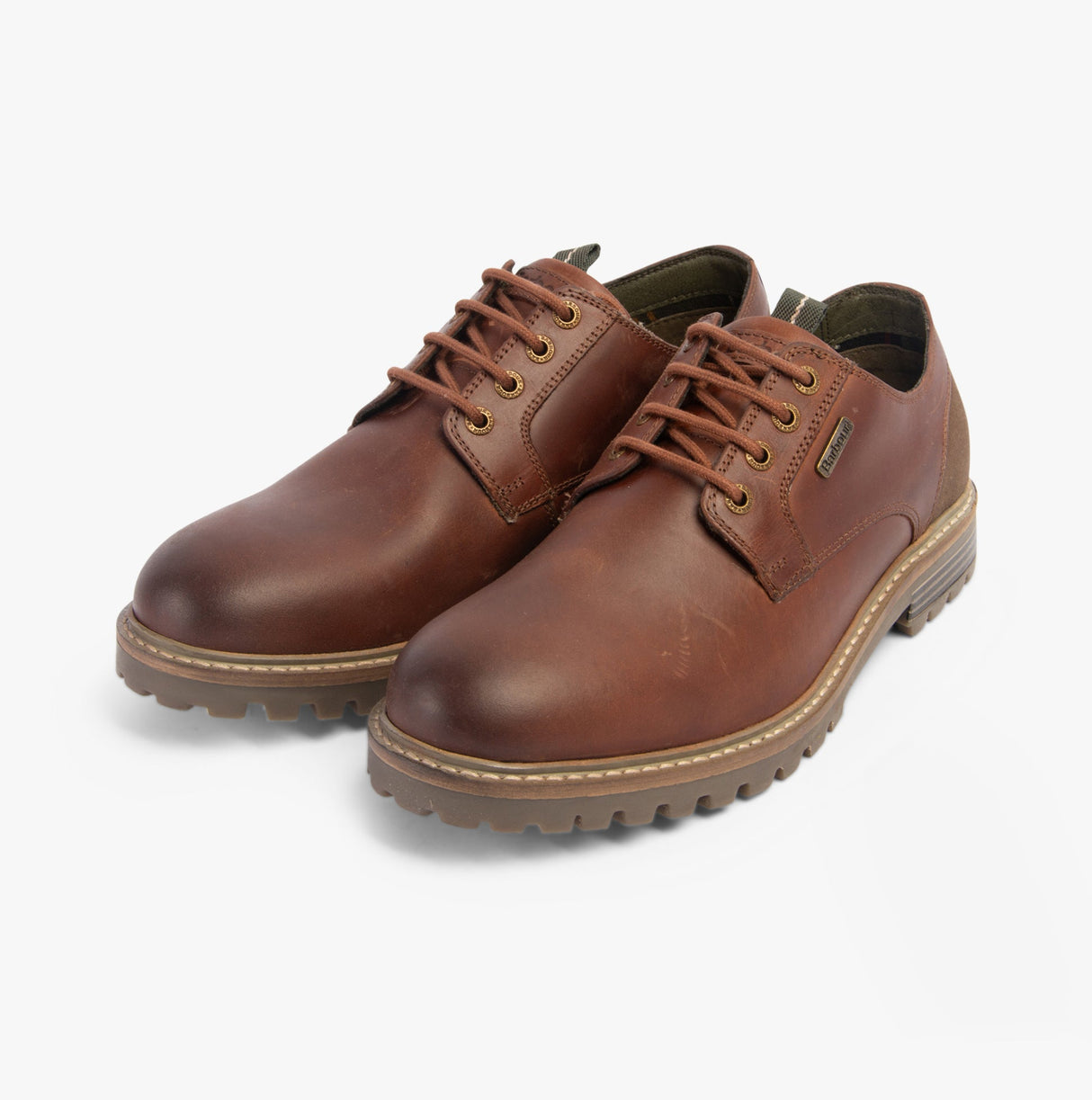 Barbour SANDSTONE Mens Derby Shoes Mahogany