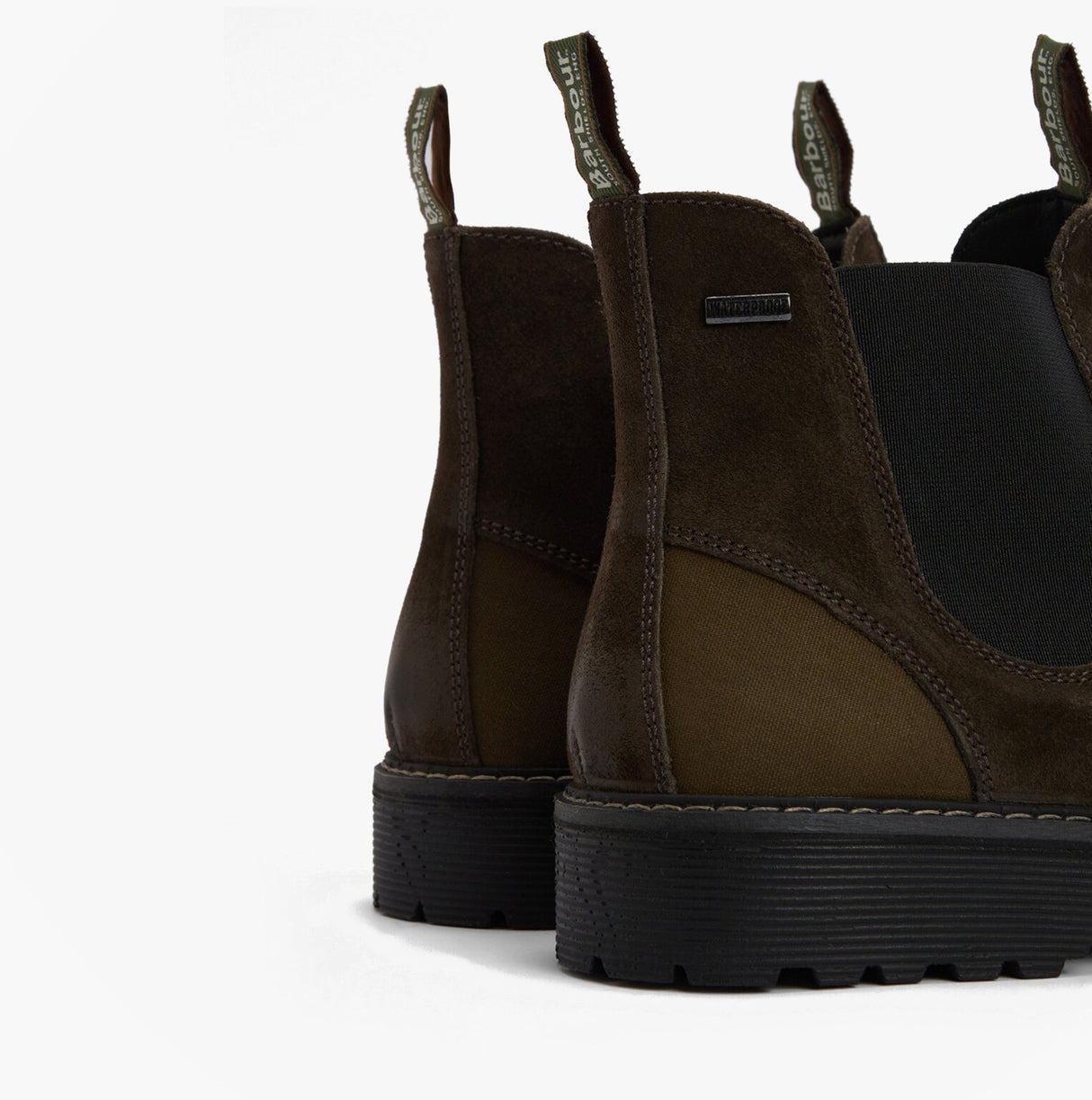 Barbour PATTON Mens Chelsea Boots Oiled Brown Suede