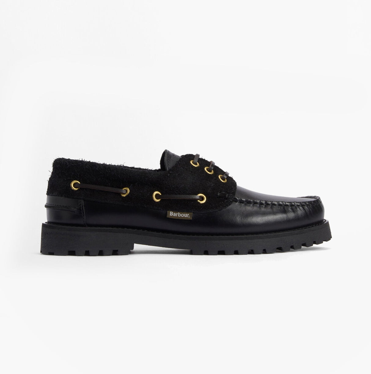 Barbour DECK Mens Boat Shoe Black