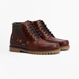 Barbour TILLER Mens Moccasin Boots Mahogany