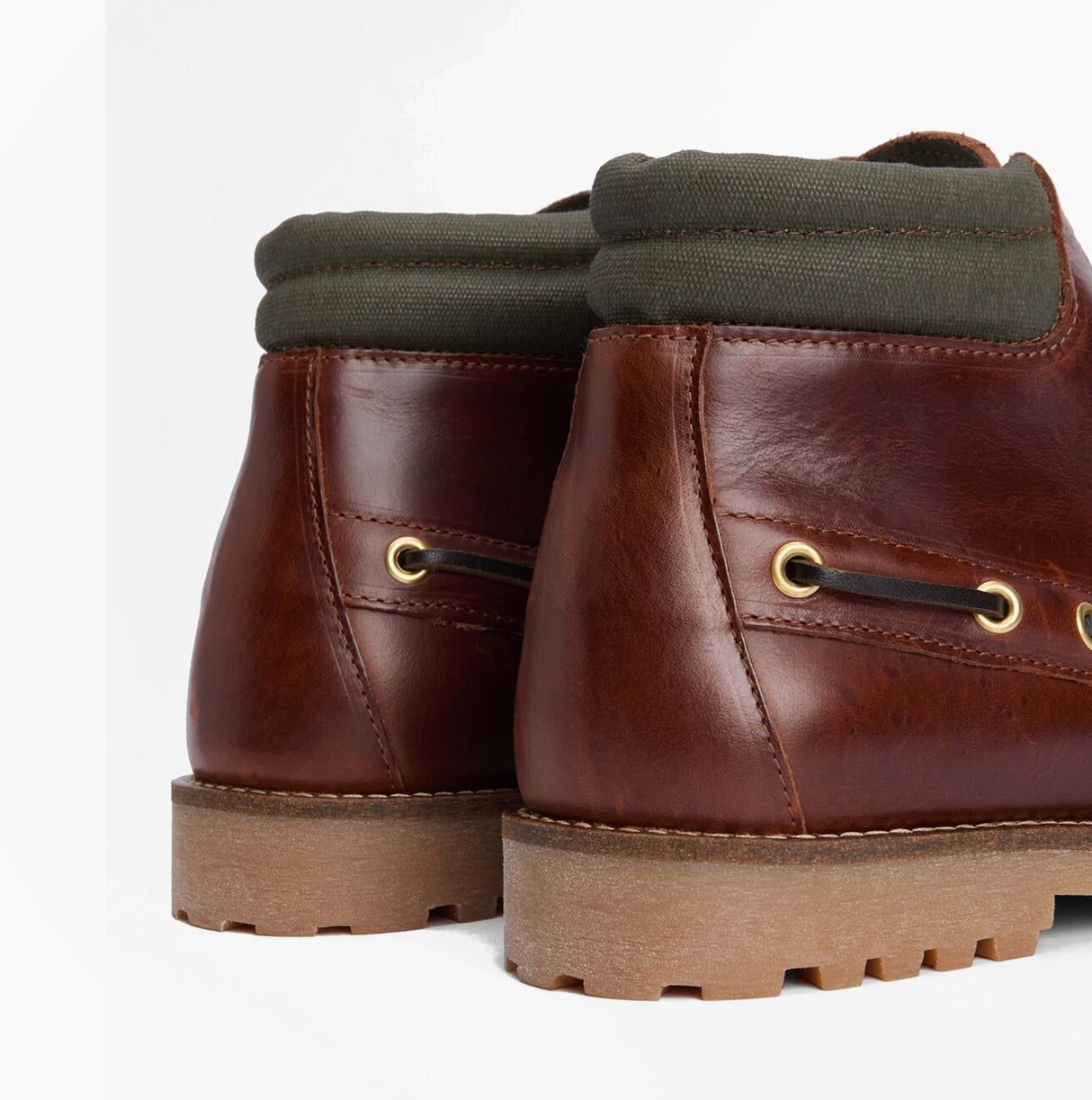 Barbour TILLER Mens Moccasin Boots Mahogany