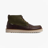 Barbour HADSTON Mens Chukka Boots Olive/Dark Brown