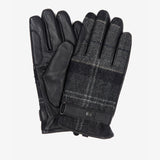 Barbour NEWBROUGH TARTAN GLOVES Mens Black/Grey