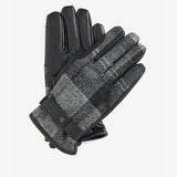 Barbour NEWBROUGH TARTAN GLOVES Mens Black/Grey