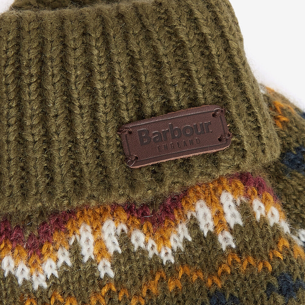 Barbour CASE FAIR ISLE GLOVES Mens Olive