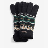 Barbour CASE FAIR ISLE GLOVES Mens Green Loch